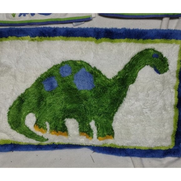 Pottery Barn Kids Dinosaur Themed Rectangular Rug Green & Blue Pottery Barn - Picture 8 of 9
